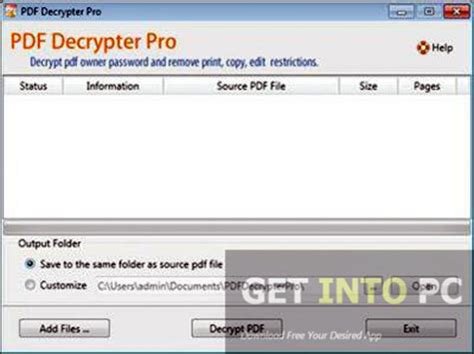 Independent access of Portable Pdf Decrypter Pro